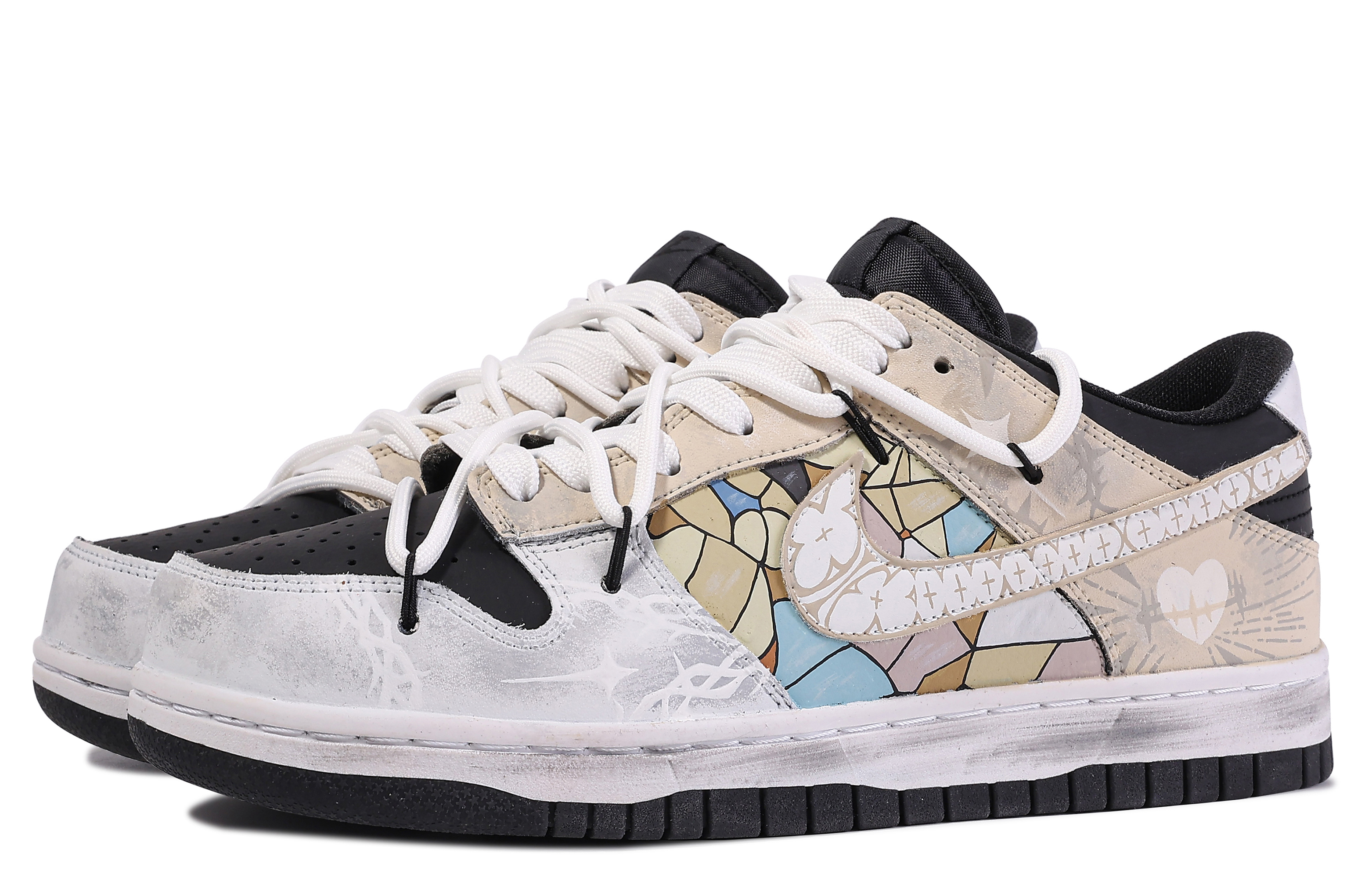 Shop [Custom Shoes] Nike Dunk Low 'Da Vinci Custom Coklat-Abu' DJ6188-002(TeamM-教堂-BOX)