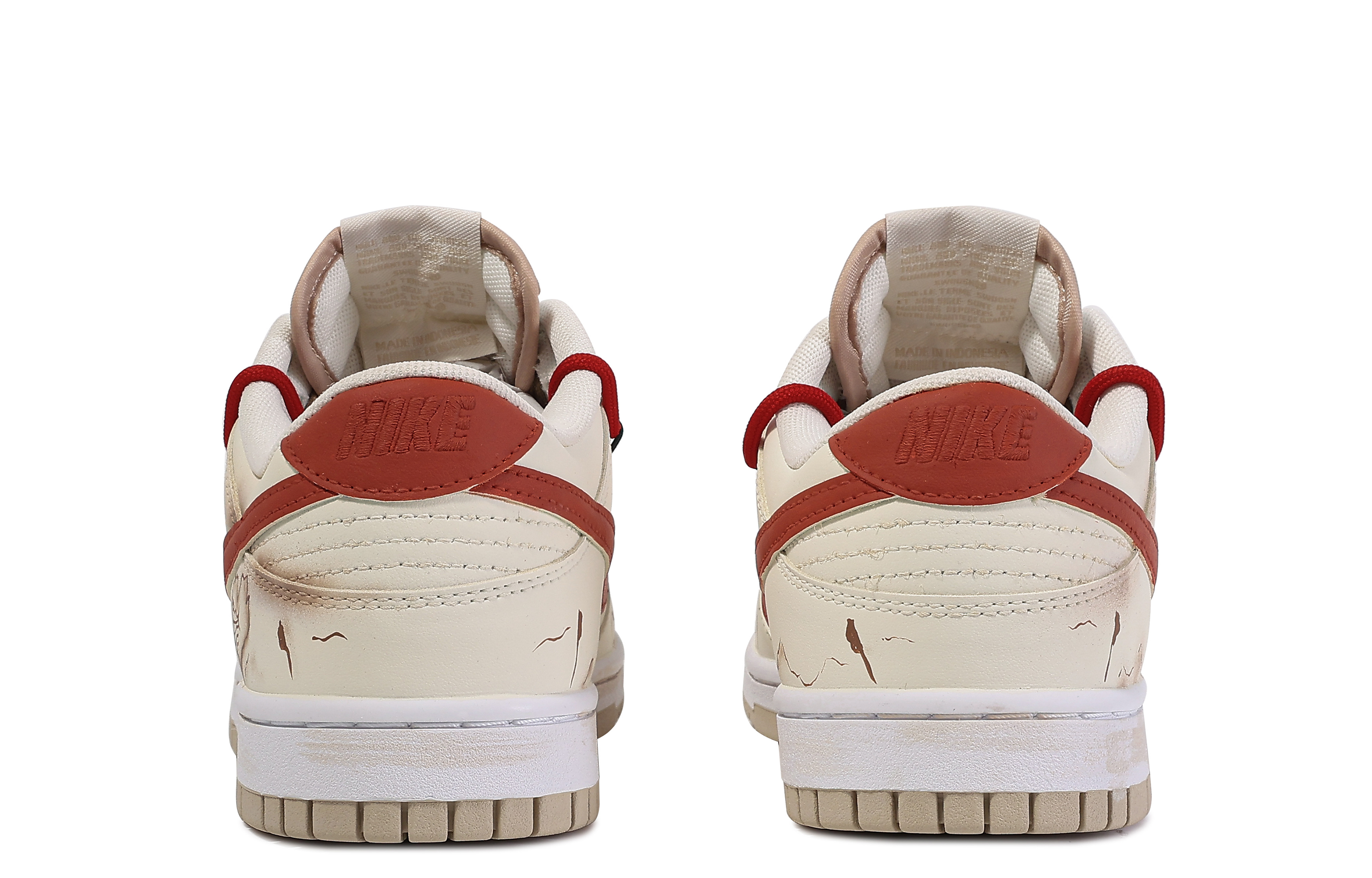 [Custom Shoes] Nike Dunk Low 'Da Vinci Custom Brown-Red' 圖 5