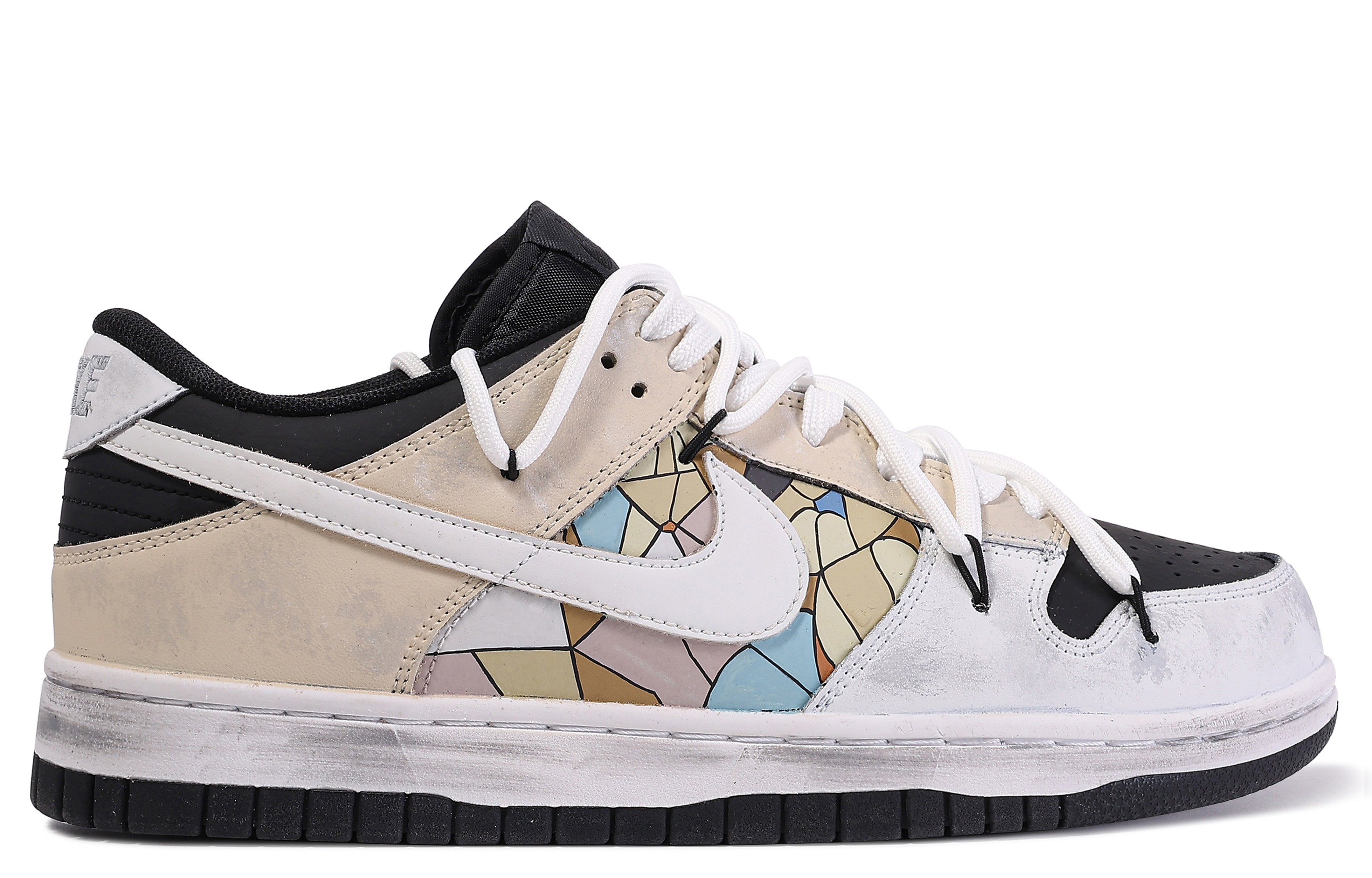 [Custom Shoes] Nike Dunk Low 'Da Vinci Custom Church Graffiti White/Brown/Black' 圖 3