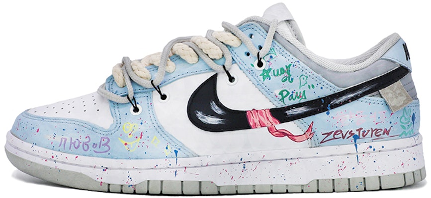 ナイキ ダンク LOW ダ・ヴィンチ風落書きカスタム (Nike Dunk LOW Da Vinci Fu Rakugaki Custom) DD1391-103(TeamM-男女同款涂鸦白蓝黑) Buy ナイキ ダンク LOW ダ・ヴィンチ風落書きカスタム (Nike Dunk LOW Da Vinci Fu Rakugaki Custom) DD1391-103(TeamM-男女同款涂鸦白蓝黑)