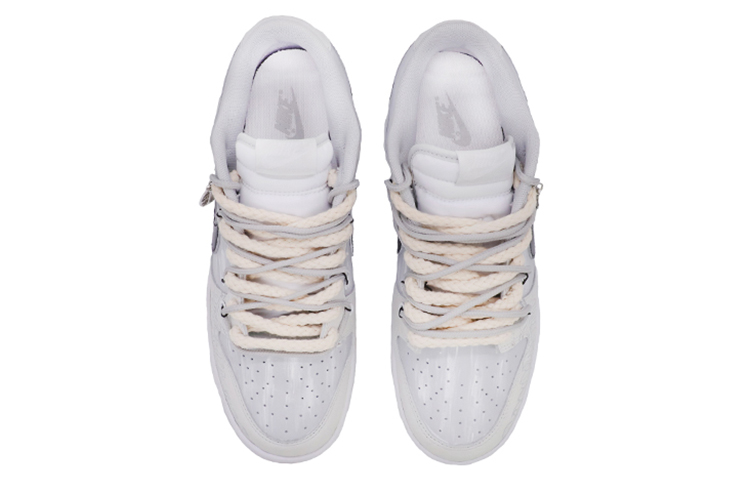 Shop [定制鞋] 耐克Dunk Low '达芬奇定制灰白' DD1391-103(TeamM-男女同款银饰羽毛灰白)