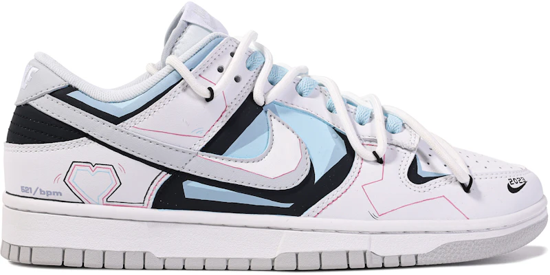 【訂製球鞋】 Nike Dunk Low 達文西訂製 禮盒 心動頻率 愛心 線條 解構 清新 舒適 低筒 板鞋 男款 白藍 Shop 【訂製球鞋】 Nike Dunk Low 達文西訂製 禮盒 心動頻率 愛心 線條 解構 清新 舒適 低筒 板鞋 男款 白藍