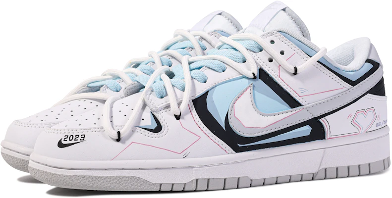 【訂製球鞋】 Nike Dunk Low 達文西訂製 禮盒 心動頻率 愛心 線條 解構 清新 舒適 低筒 板鞋 男款 白藍 Purchase 【訂製球鞋】 Nike Dunk Low 達文西訂製 禮盒 心動頻率 愛心 線條 解構 清新 舒適 低筒 板鞋 男款 白藍