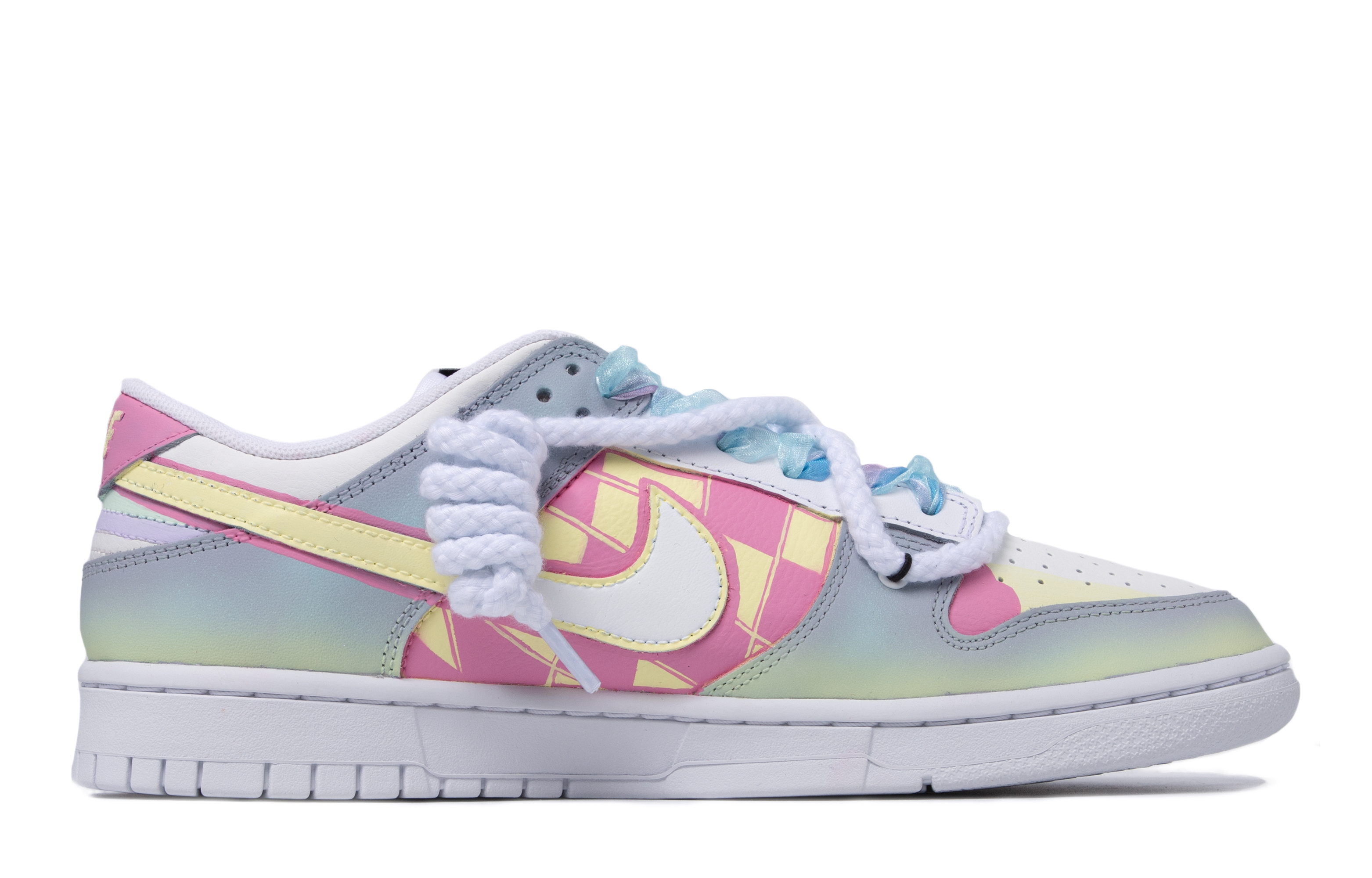 Order 【定制鞋】Nike Dunk Low “达芬奇定制粉黄” DH9765-100-(TeamM-女款花颜)