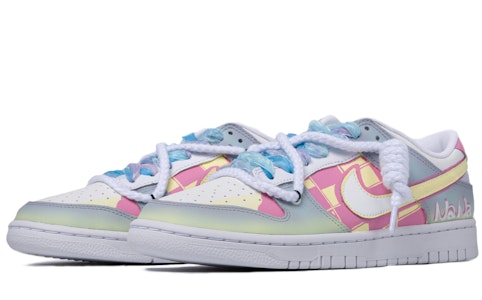 【定制鞋】Nike Dunk Low “达芬奇定制粉黄” DH9765-100-(TeamM-女款花颜) Lookbook 【定制鞋】Nike Dunk Low “达芬奇定制粉黄” DH9765-100-(TeamM-女款花颜)