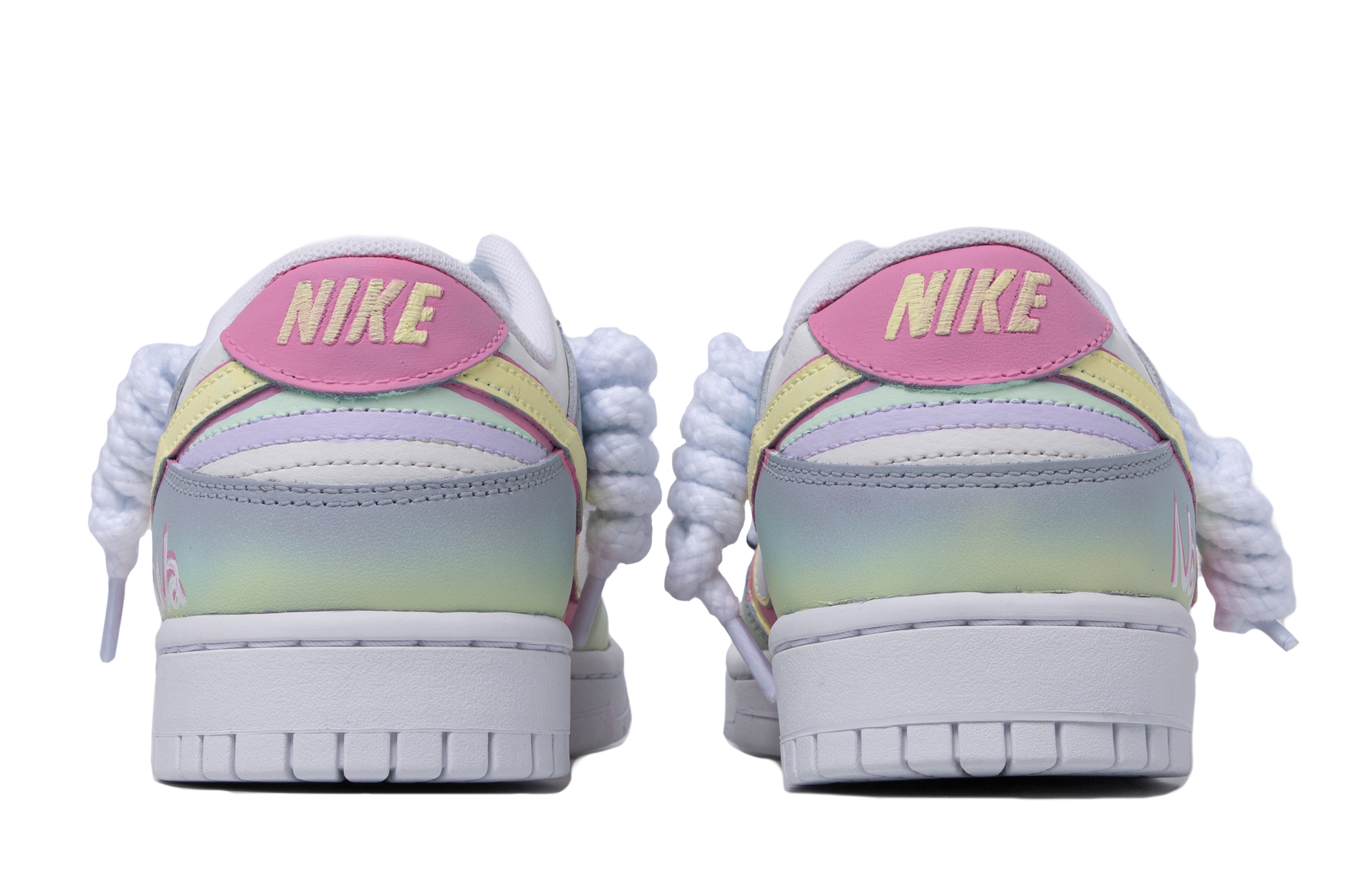 Shop 【定制鞋】Nike Dunk Low “达芬奇定制粉黄” DH9765-100-(TeamM-女款花颜)