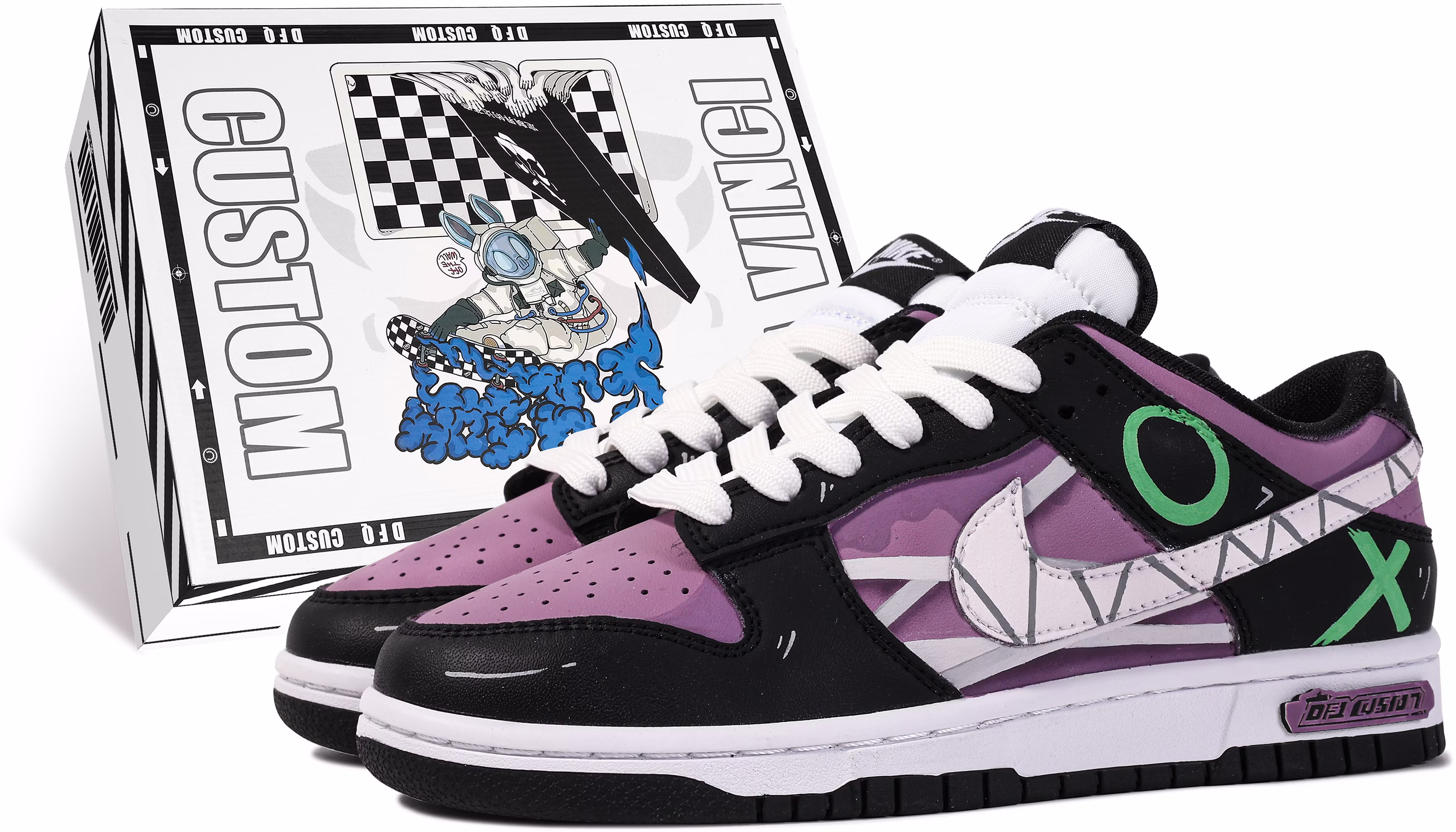 custom-shoes-nike-dunk-low-da-vinci-custom-purple-black-dd-1391-100-446657