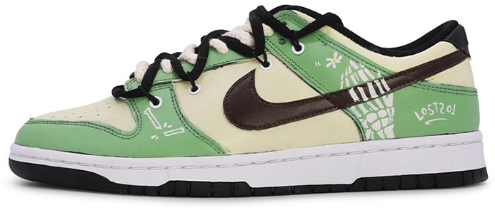 custom-shoes-nike-dunk-low-da-vinci-custom-x-ray-skull-graffiti