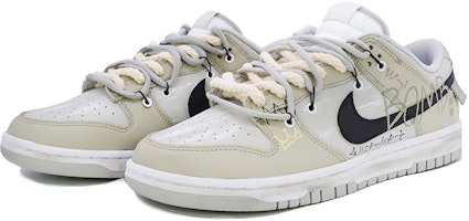 나이키 덩크 로우 '다빈치 스마일 그라피티' (커스텀) DD1391-103(TeamM-男女同款涂鸦笑脸黑白灰黄) Lookbook 나이키 덩크 로우 '다빈치 스마일 그라피티' (커스텀) DD1391-103(TeamM-男女同款涂鸦笑脸黑白灰黄)