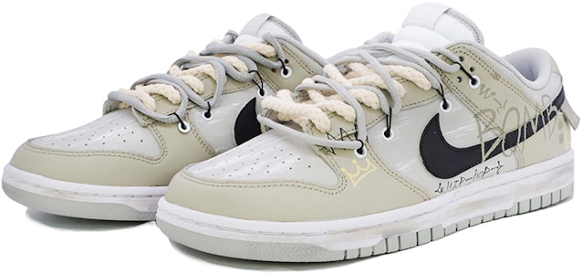 나이키 덩크 로우 '다빈치 스마일 그라피티' (커스텀) DD1391-103(TeamM-男女同款涂鸦笑脸黑白灰黄) Lookbook 나이키 덩크 로우 '다빈치 스마일 그라피티' (커스텀) DD1391-103(TeamM-男女同款涂鸦笑脸黑白灰黄)