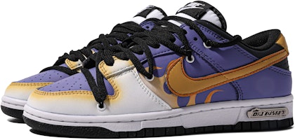 【客製球鞋】Nike Dunk 低筒 達文西客製 火焰紋章 特殊鞋盒 賽車 火焰 塗鴉 漸變 簡約 日常 通勤 舒適 低筒 板鞋 男款 紫黃白 Lookbook 【客製球鞋】Nike Dunk 低筒 達文西客製 火焰紋章 特殊鞋盒 賽車 火焰 塗鴉 漸變 簡約 日常 通勤 舒適 低筒 板鞋 男款 紫黃白