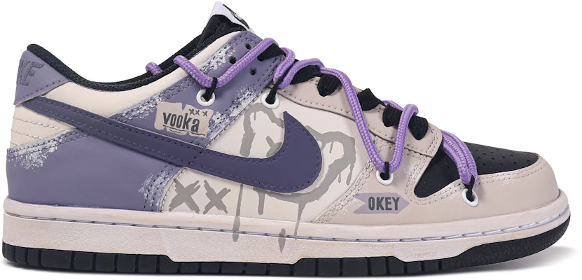 【定製球鞋】Nike Dunk Low 達文西定製 漫步者 流體熊 塗鴉 原創 復古 簡約 高級 百搭 雙鞋帶 通勤 舒適 低筒 板鞋 GS 紫黑 Order 【定製球鞋】Nike Dunk Low 達文西定製 漫步者 流體熊 塗鴉 原創 復古 簡約 高級 百搭 雙鞋帶 通勤 舒適 低筒 板鞋 GS 紫黑