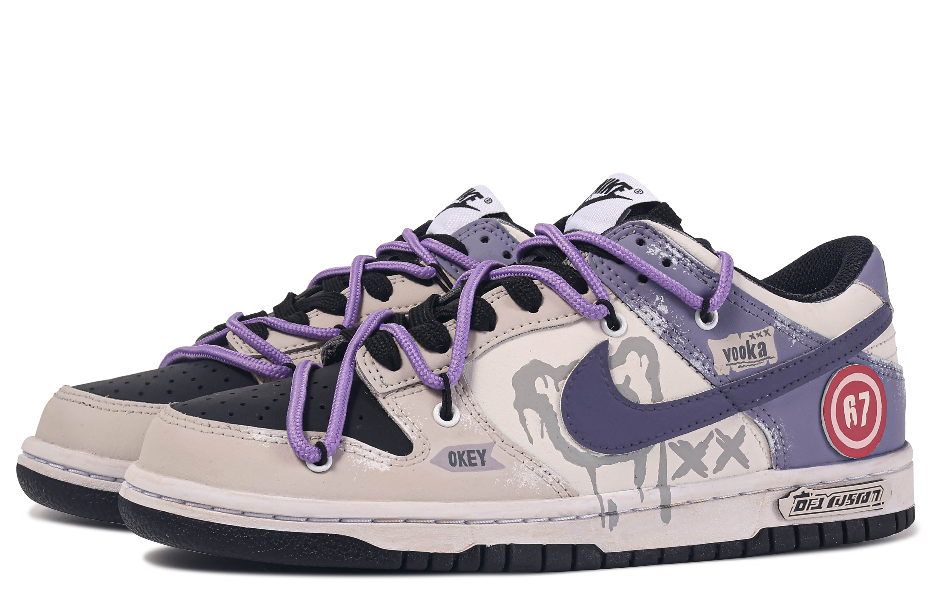 Lookbook [定制鞋款] 耐克Dunk Low '达芬奇流体熊涂鸦' FD1232-001(TeamM-漫步者-BOX)