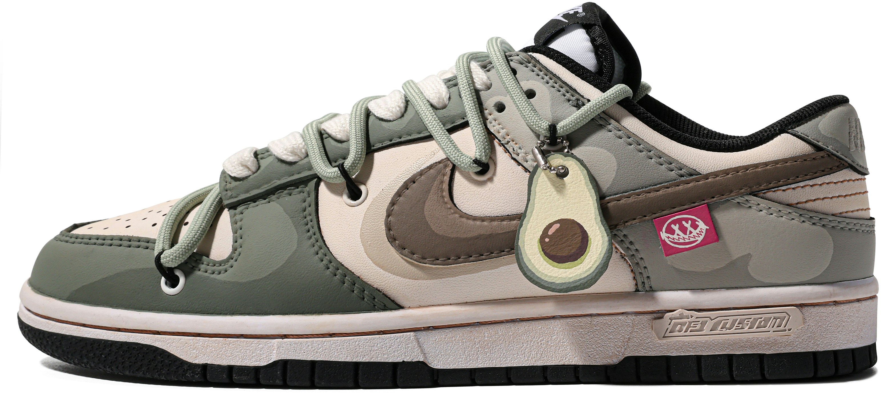 custom-shoes-nike-dunk-low-da-vinci-forbidden-avocado
