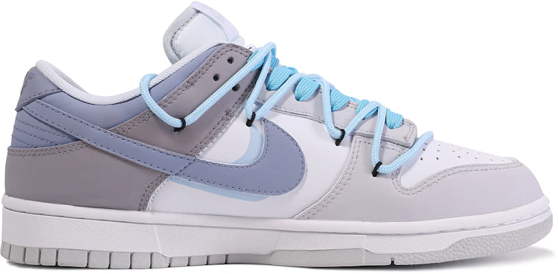 【客製球鞋】 Nike Dunk Low 達文西客製 禮盒 猷夢空間 簡約 百搭 解構 舒適 低筒 板鞋 GS 灰藍白 Order 【客製球鞋】 Nike Dunk Low 達文西客製 禮盒 猷夢空間 簡約 百搭 解構 舒適 低筒 板鞋 GS 灰藍白