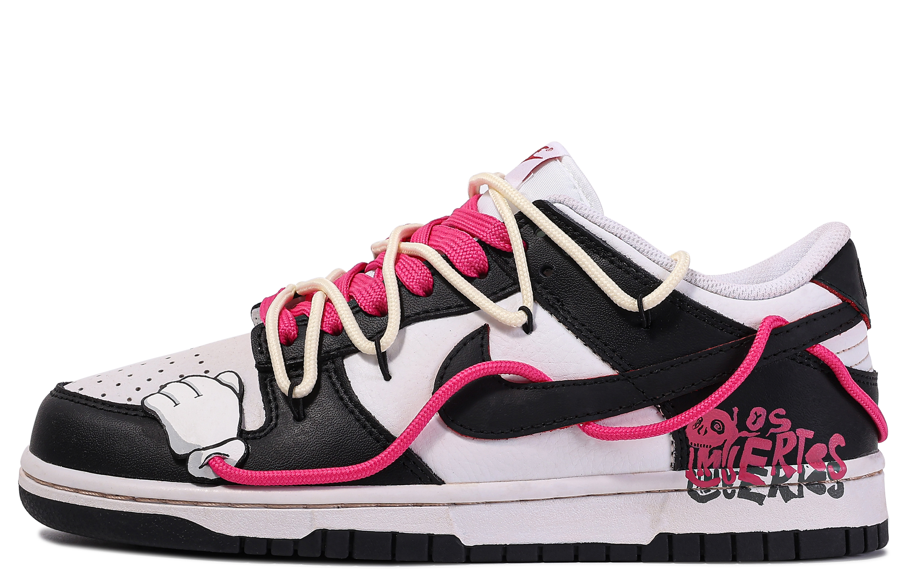 Buy [Custom Shoes] Nike Dunk Low 'Da Vinci Graffiti Black Pink' - Novelship