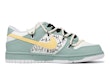 Order 나이키 덩크 로우 '다빈치 그라피티 그린' (커스텀) DH9765-100(TeamM-女款撞色涂鸦青梅绿)
