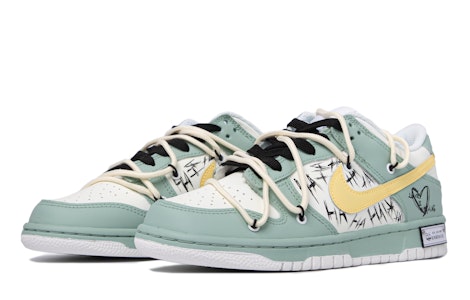 나이키 덩크 로우 '다빈치 그라피티 그린' (커스텀) DH9765-100(TeamM-女款撞色涂鸦青梅绿) Lookbook 나이키 덩크 로우 '다빈치 그라피티 그린' (커스텀) DH9765-100(TeamM-女款撞色涂鸦青梅绿)