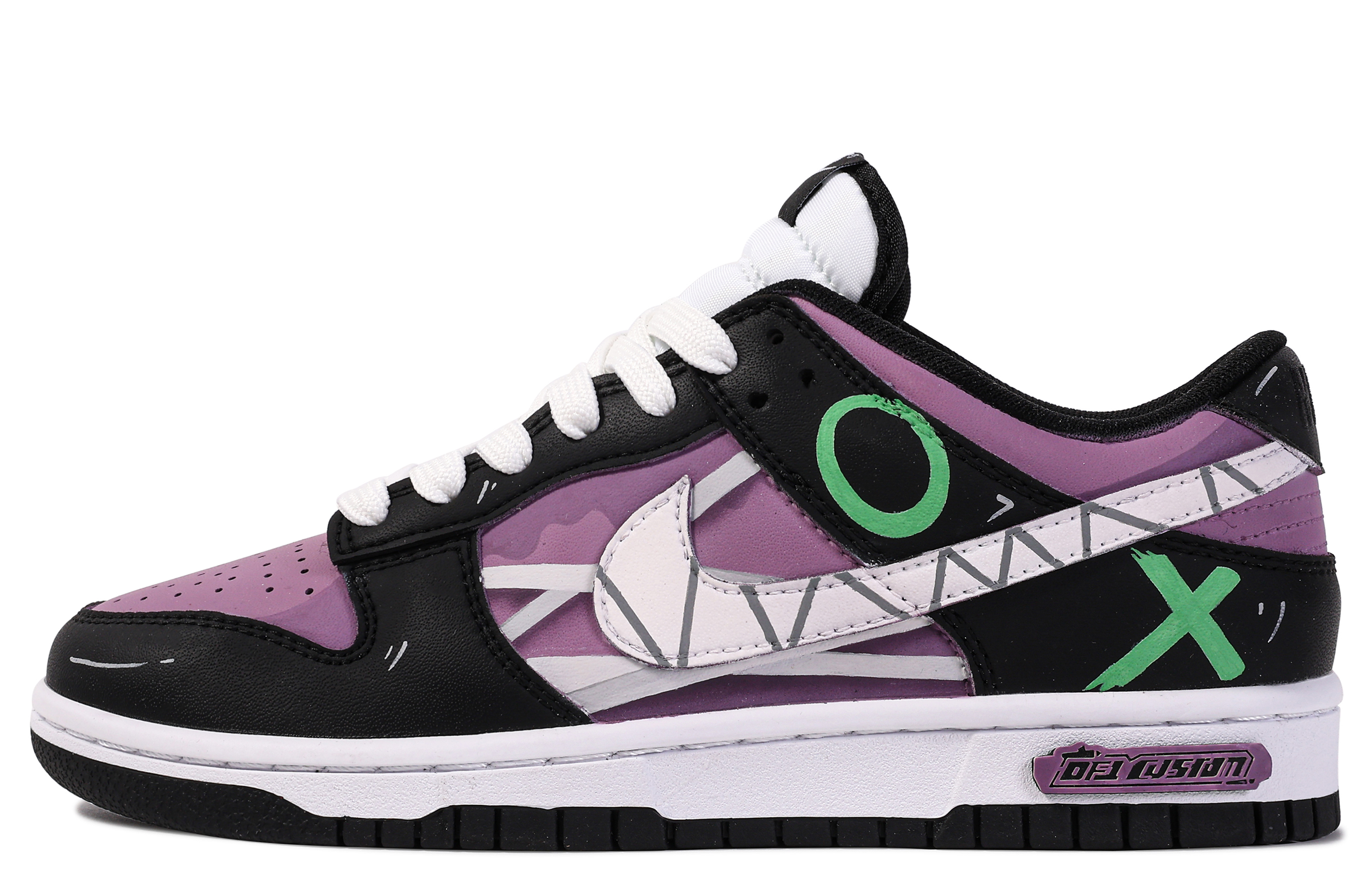 Buy 【客製球鞋】Nike Dunk Low 達文西客製 心跳無涯 複古 塗鴉 簡約 百搭 舒適 防滑 低筒 板鞋 男款 紫黑