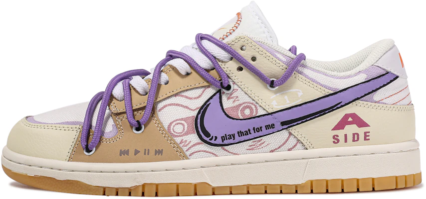 【定制球鞋】 Nike Dunk Low 達芬奇定制 循環播放 簡約 百搭 防滑 低幫 板鞋 男女同款 米紫 Buy 【定制球鞋】 Nike Dunk Low 達芬奇定制 循環播放 簡約 百搭 防滑 低幫 板鞋 男女同款 米紫
