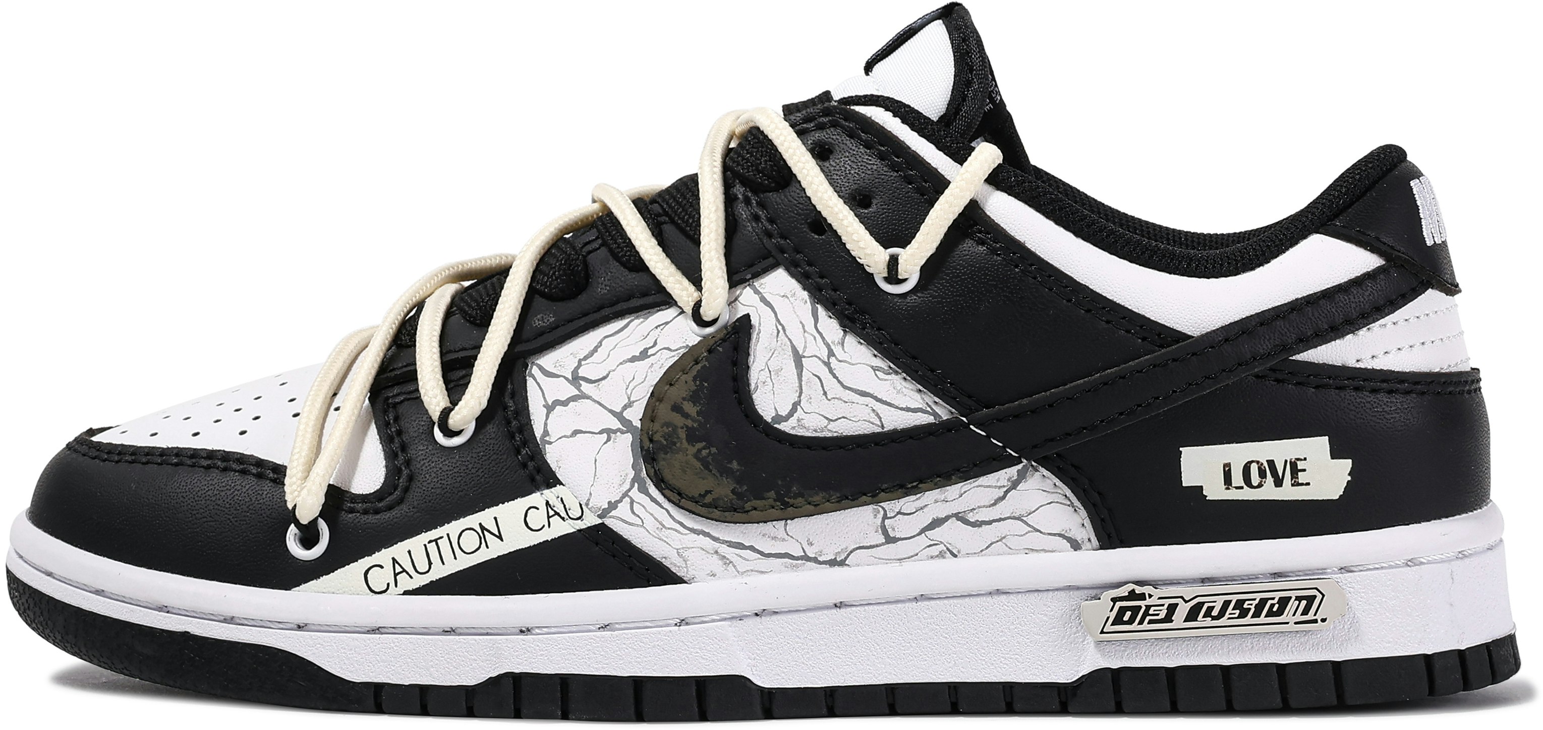 custom-shoes-nike-dunk-low-da-vinci-love-graffiti