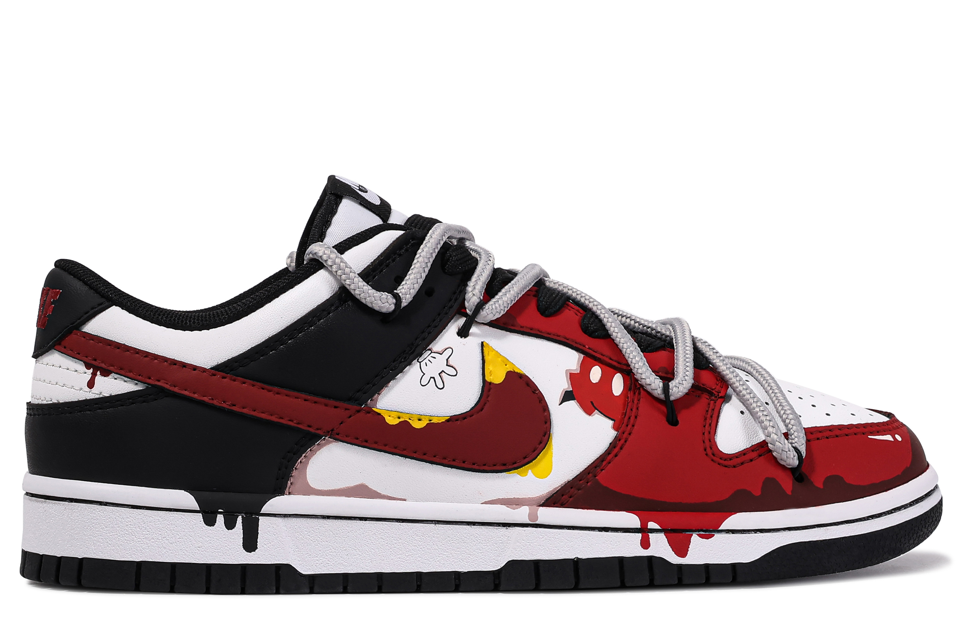 Lookbook [Sepatu Kustom] Nike Dunk Low 'Da Vinci Mickey Rumah Permen' CW1590-100(TeamM-米奇糖果屋)