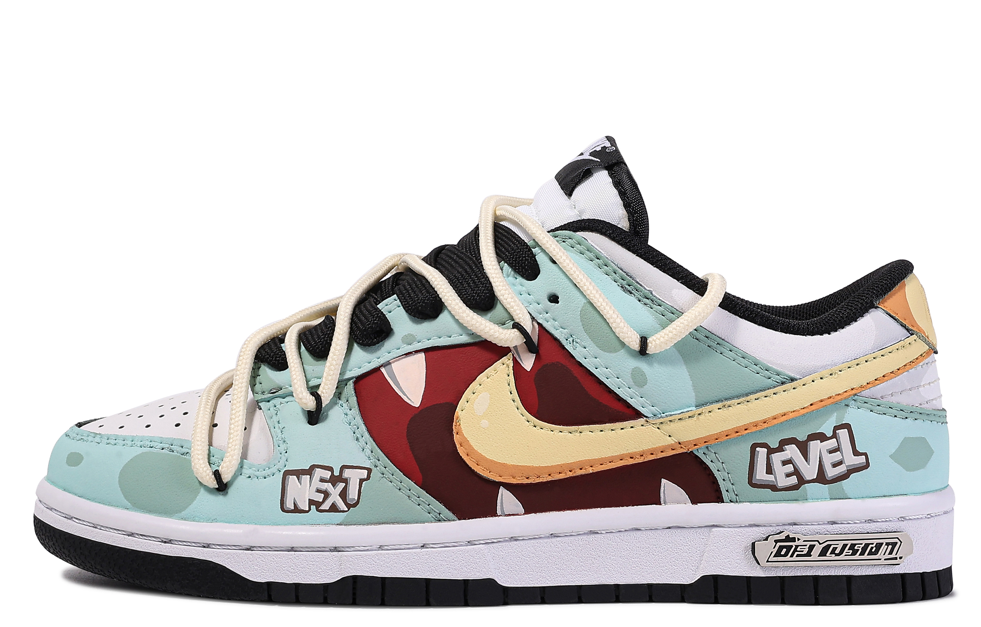 Buy Zapatillas Nike Dunk Low 'Da Vinci Monster Verde Rojo Amarillo' CW1590-100(TeamM-贪吃怪兽-BOX)