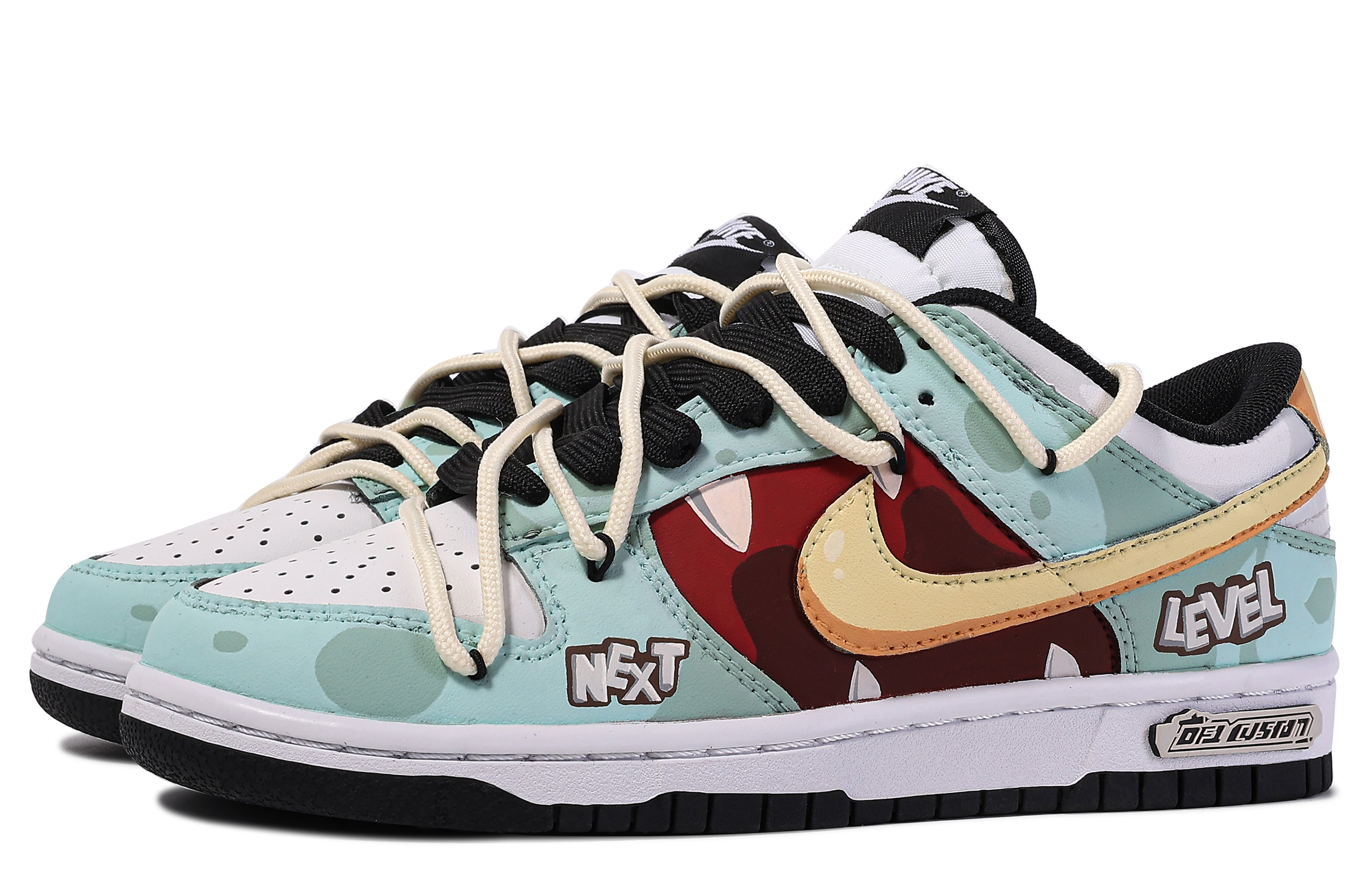 Shop Zapatillas Nike Dunk Low 'Da Vinci Monster Verde Rojo Amarillo' CW1590-100(TeamM-贪吃怪兽-BOX)