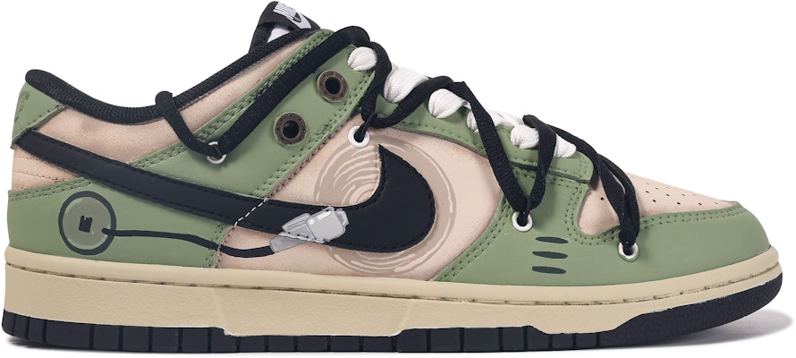 나이키 덩크 로우 '다빈치 축음기 브론즈 레트로 그린-크림' (커스텀) DD1391-100(TeamM-男款留声-BOX) Order 나이키 덩크 로우 '다빈치 축음기 브론즈 레트로 그린-크림' (커스텀) DD1391-100(TeamM-男款留声-BOX)