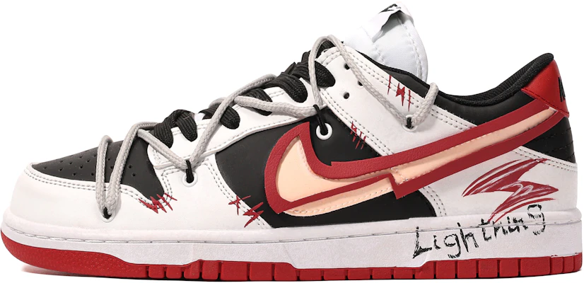 【定制球鞋】Nike Dunk Low 達芬奇定制 赤閃 街頭 塗鴉 簡約 百搭 日常 低幫 板鞋 男女同款 白黑紅 Buy 【定制球鞋】Nike Dunk Low 達芬奇定制 赤閃 街頭 塗鴉 簡約 百搭 日常 低幫 板鞋 男女同款 白黑紅