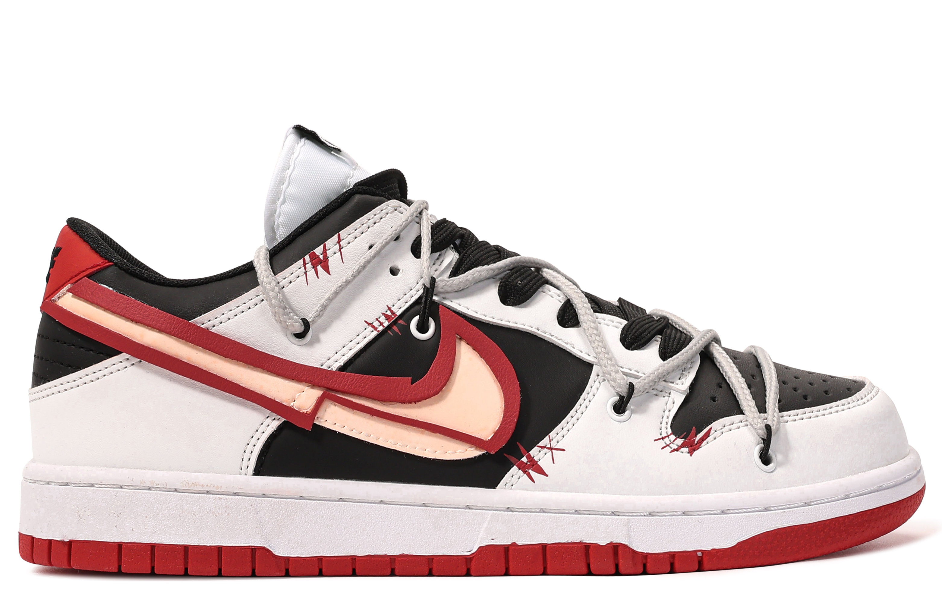 [Custom Shoes] Nike Dunk Low 'Da Vinci Red Flash Graffiti' 圖 3