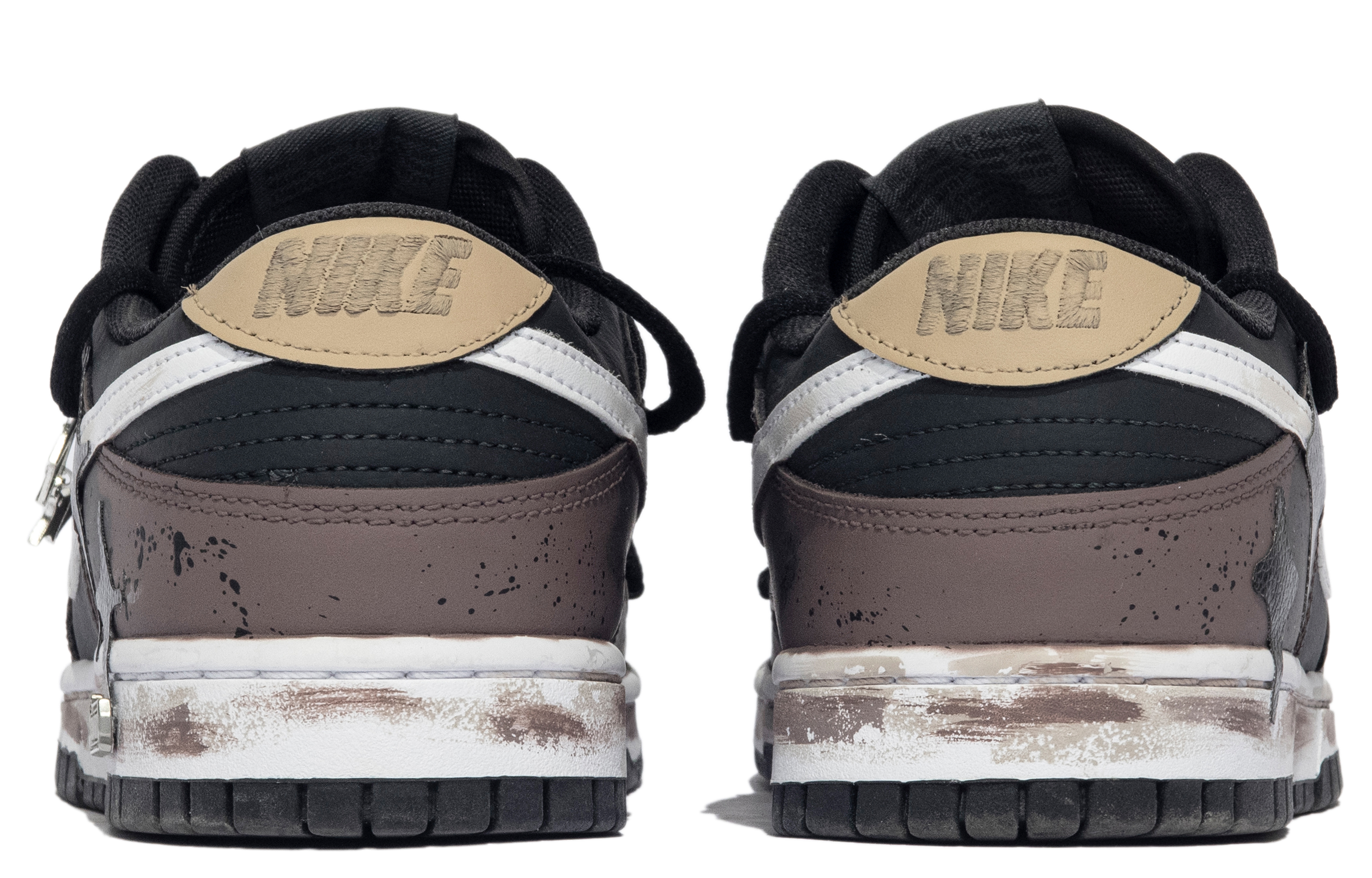 Shop [定制鞋] 耐克Dunk Low '达芬奇复古棕黑白' DJ6188-002(TeamM-男款哥特星星S-BOX)