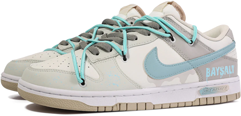 【訂製球鞋】 Nike Dunk Low 達文西訂製 海鹽起司 塗鴉 簡約 百搭 解構 低筒 板鞋 男款 米白藍 Shop 【訂製球鞋】 Nike Dunk Low 達文西訂製 海鹽起司 塗鴉 簡約 百搭 解構 低筒 板鞋 男款 米白藍