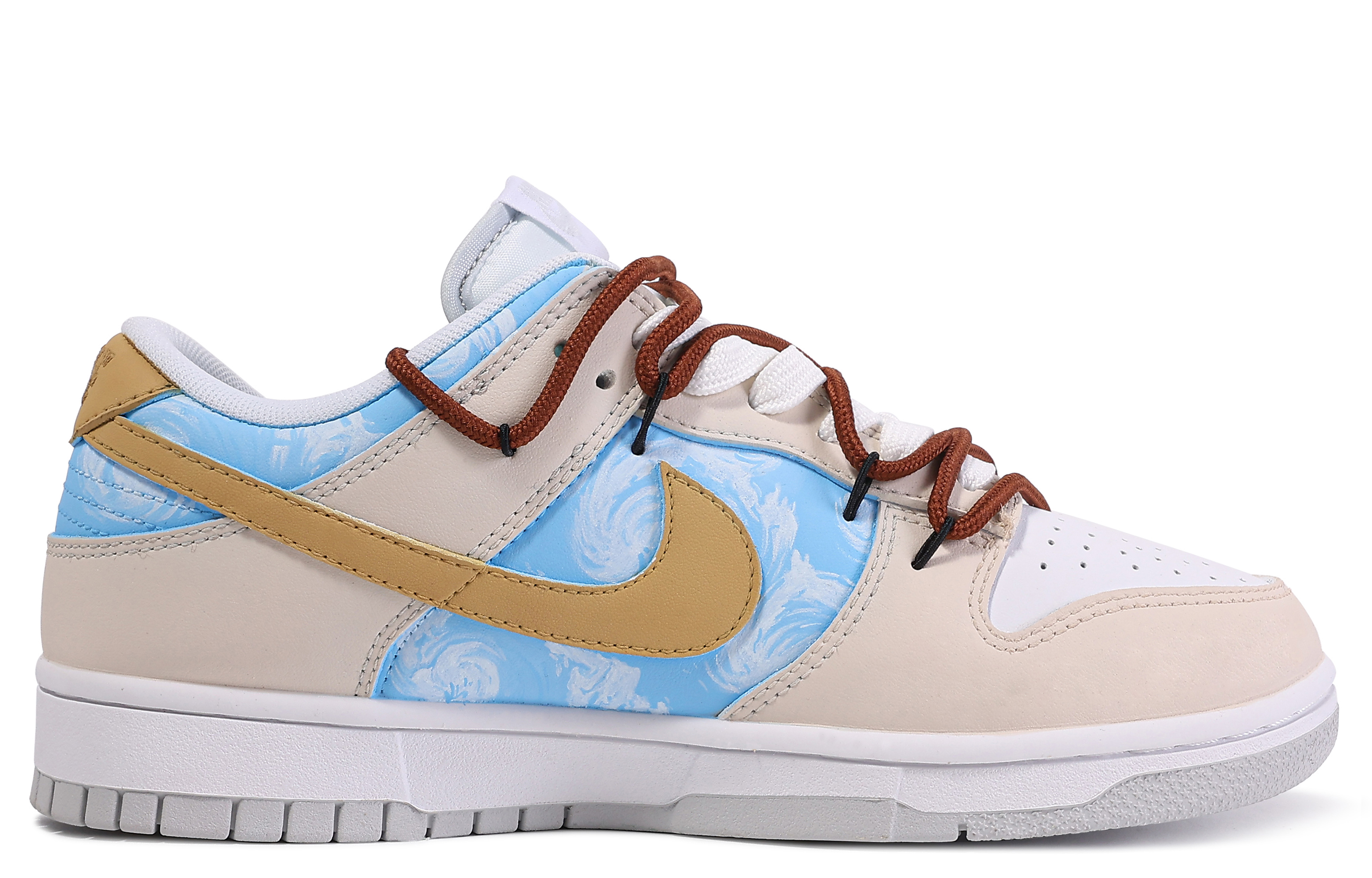 Order [Zapatillas Personalizadas] Nike Dunk Low 'Da Vinci Ola de Verano' DH9765-102(TeamM-夏日海浪-BOX)