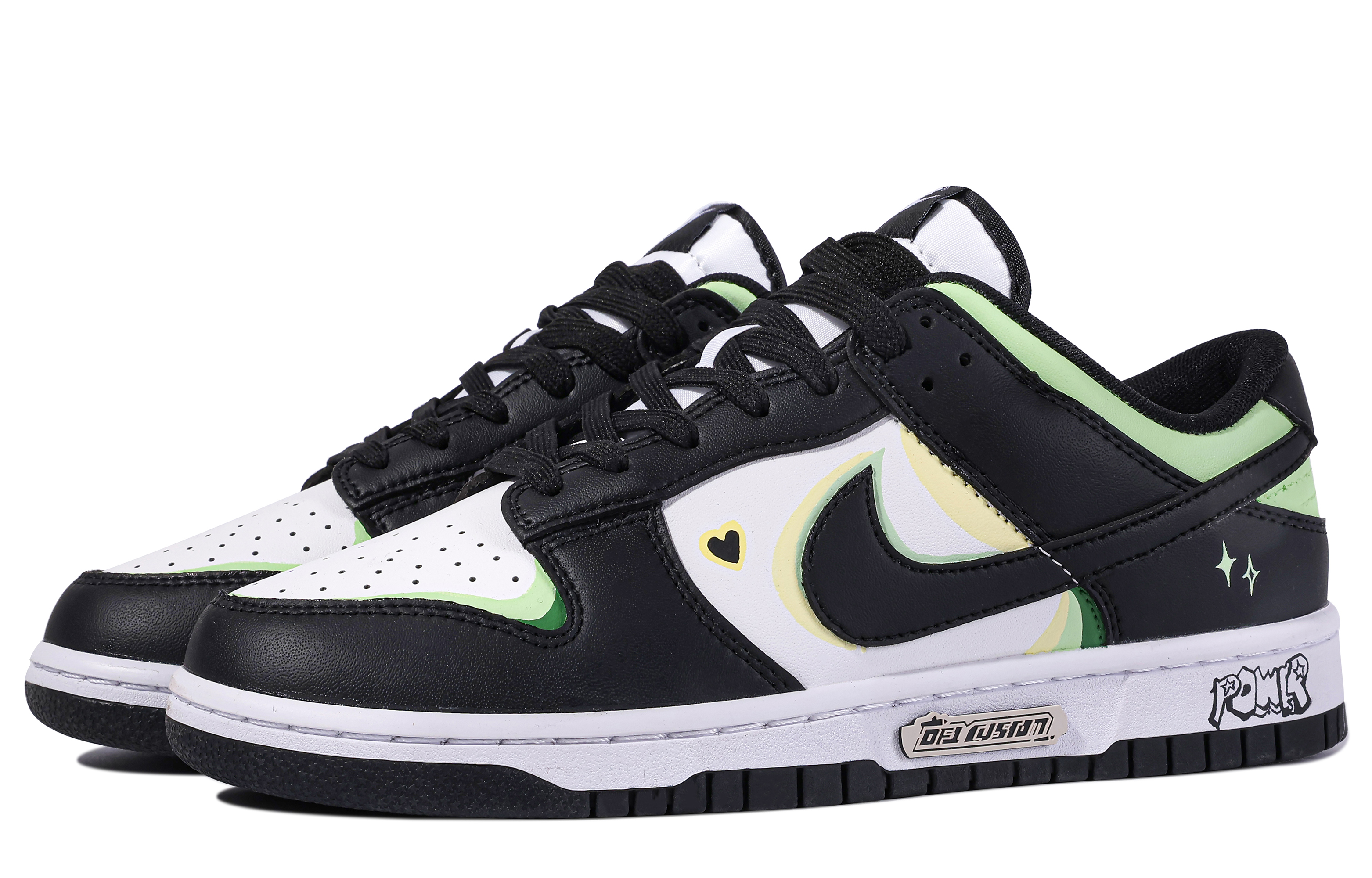 Lookbook [Sepatu Kustom] Nike Dunk Low 'Da Vinci Superpower Girl' CW1590-100(TeamM-超女能力女孩-S-BOX)