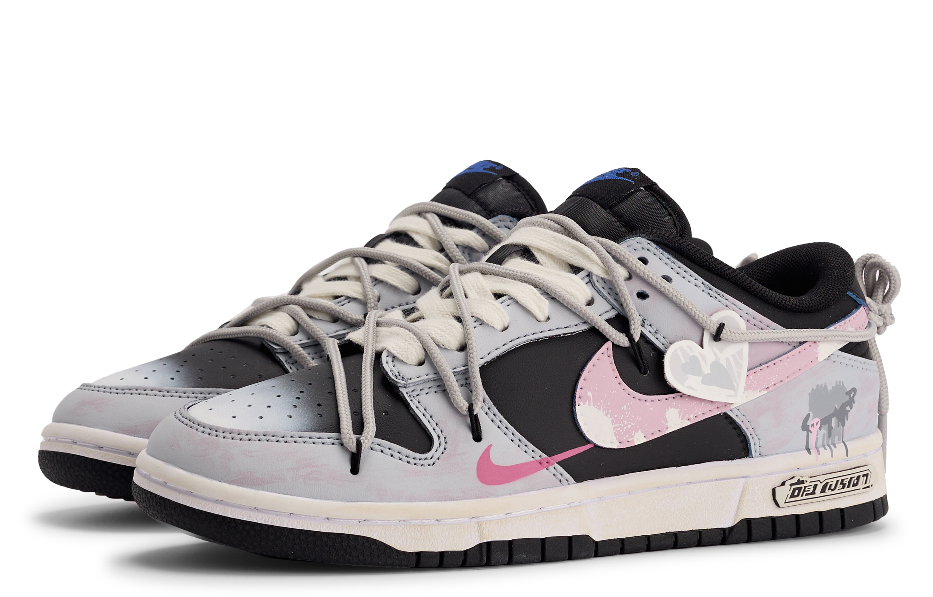 Shop 【カスタムシューズ】ナイキ ダンク ロー『ダヴィンチ スウィート グラフィティ』 DH9765-104(TeamM-甜蜜暴击-BOX)