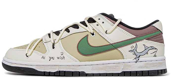 custom-shoes-nike-dunk-low-da-vinci-vintage-shark