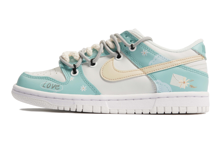 Buy [Kasut Custom] Nike Dunk Low 'Sampul Daisy Cinta Graffiti Matcha' DH9765-100(TeamP-抹茶棉花S-BOX)