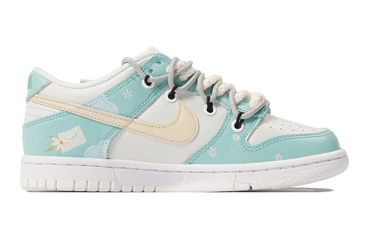 Order [Kasut Custom] Nike Dunk Low 'Sampul Daisy Cinta Graffiti Matcha' DH9765-100(TeamP-抹茶棉花S-BOX)