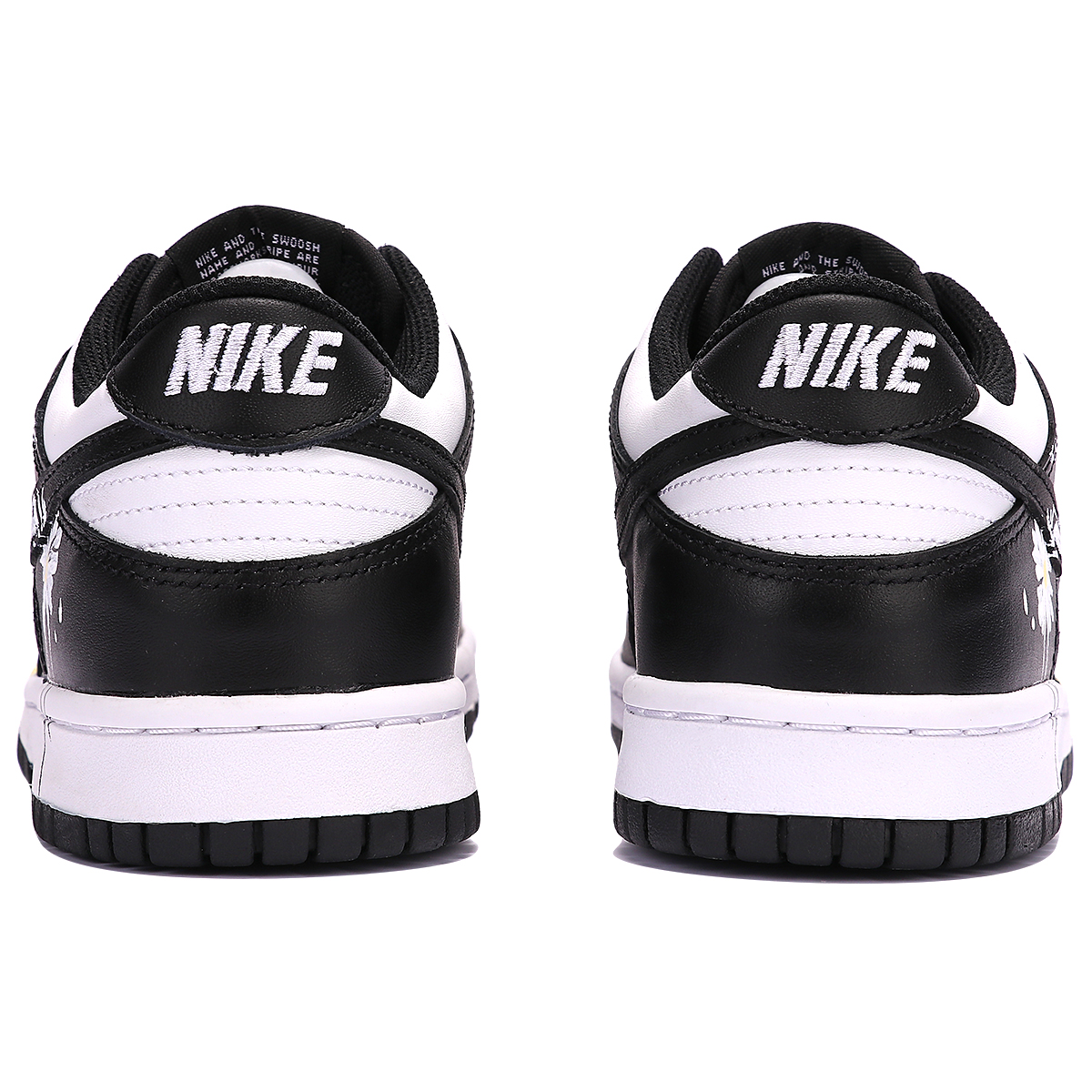 Shop [Sneakers Kustom] Nike Dunk Low 'Daisy Graffiti Splash Panda' CW1590-100(TeamThree-小雏菊-黑白)