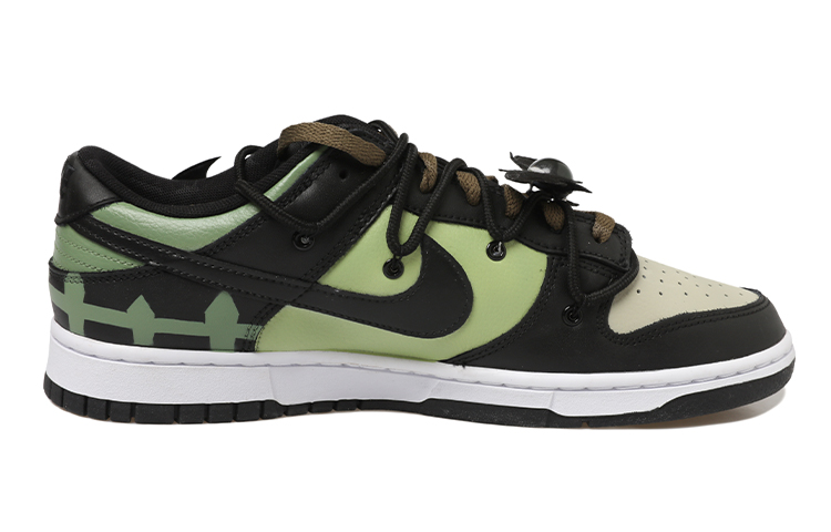 Lookbook 【客製化球鞋】Nike Dunk Low 蝙蝠 暗黑 眼睛 樹枝 城堡 解構風 低筒 板鞋 GS 黑綠
