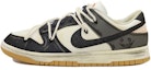Buy 【定制球鞋】 Nike Dunk Low 暗黑鬼臉 線條 潑墨 做舊 解構風 橡膠底 潮流復古 低幫 板鞋 男女同款 黑白