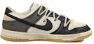 Order 【定制球鞋】 Nike Dunk Low 暗黑鬼臉 線條 潑墨 做舊 解構風 橡膠底 潮流復古 低幫 板鞋 男女同款 黑白
