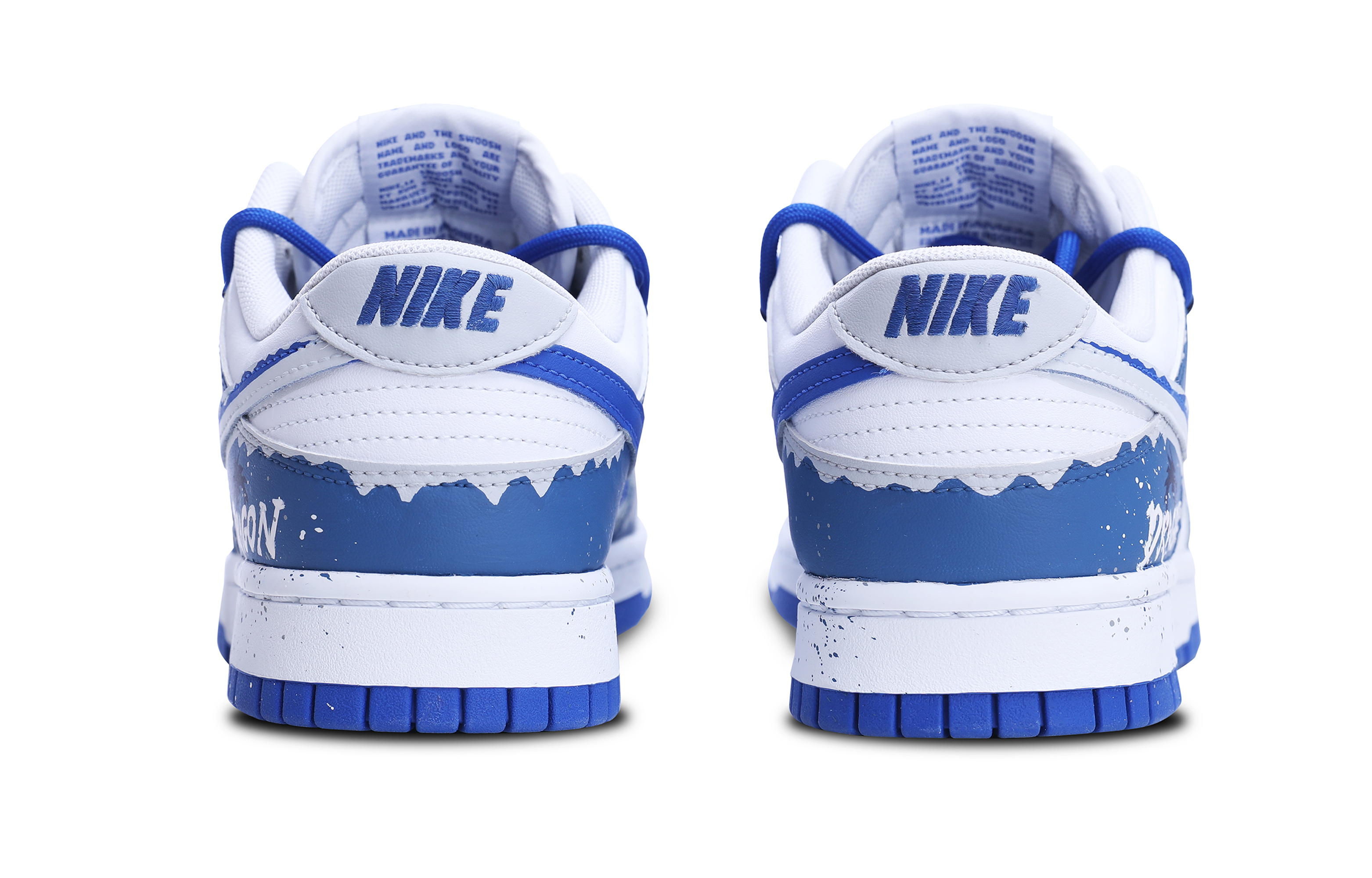 Purchase 【訂製球鞋】Nike Dunk 有龍則靈 暗色 英文塗鴉 龍年限定 潑墨 高級 簡約復古 防滑減震耐磨輕便 低筒 板鞋 男款 藍灰結構