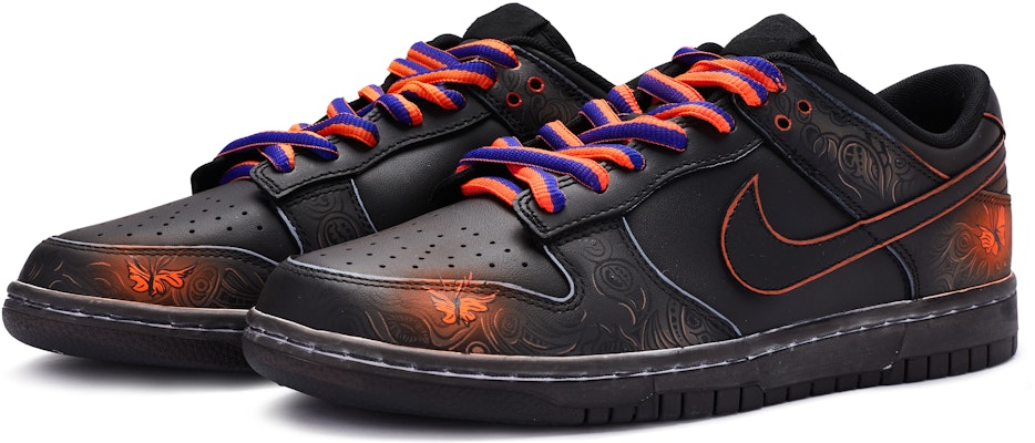 【客製球鞋】Nike Dunk Low BIGNIU 暗黑 金斑蝶 手繪噴繪 低筒 板鞋 GS 黑橙 Lookbook 【客製球鞋】Nike Dunk Low BIGNIU 暗黑 金斑蝶 手繪噴繪 低筒 板鞋 GS 黑橙