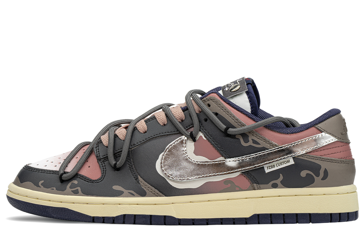 Buy [Sepatu Kustom] Nike Dunk Low 'Dark Night Liquid Silver' FV8106-181(TeamA-夜银光)
