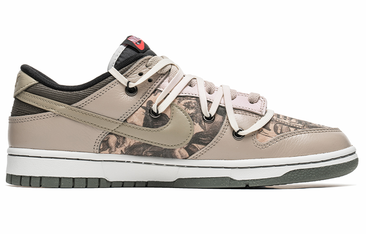 Order [Zapatos Personalizados] Nike Dunk Low 'Marrón-Patrón Oscuro-Verde' DM0108-001(TeamB-暗纹海报S-BOX)