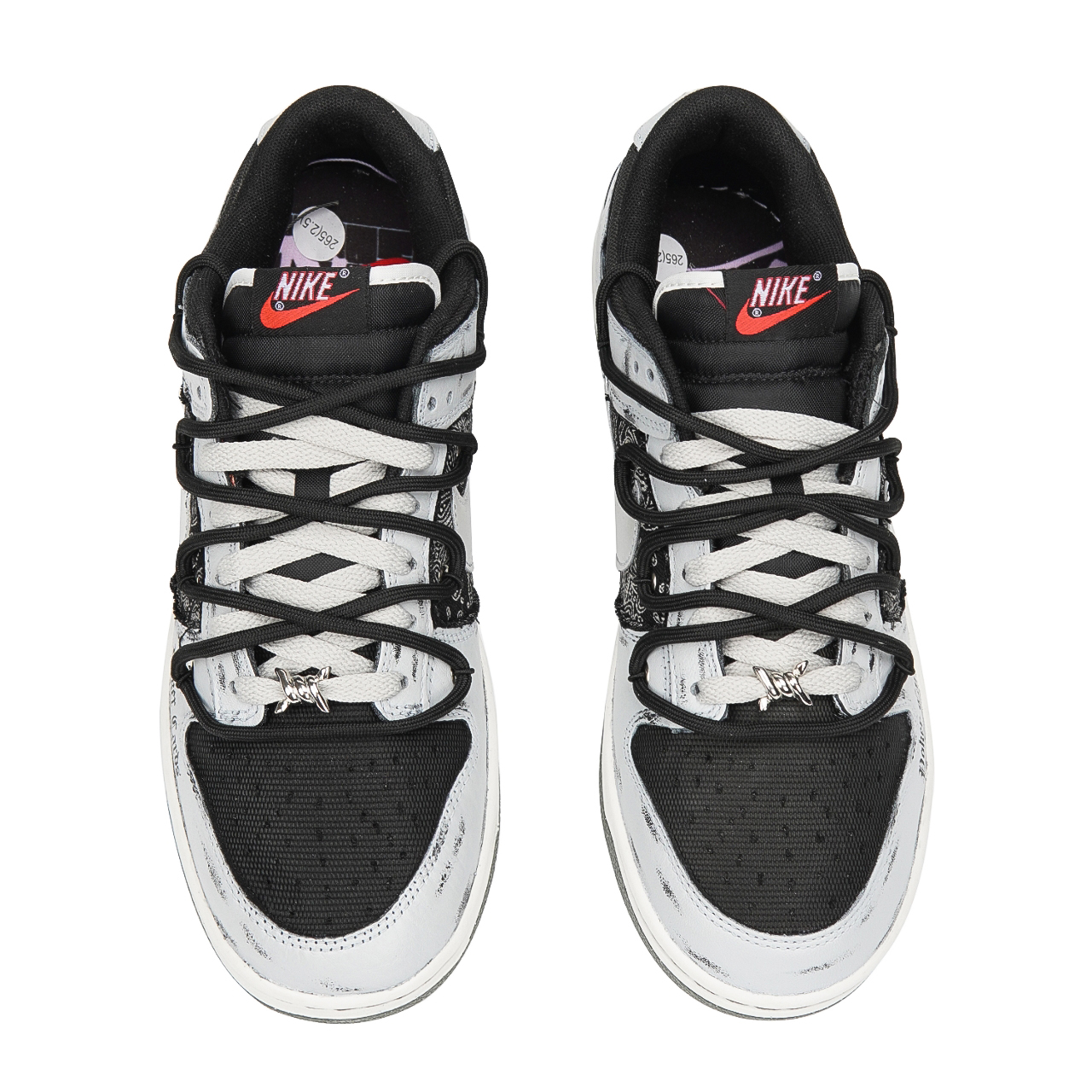 Shop 【定製球鞋】Nike Dunk Low 實驗室 暗黑撲克 做舊髒髒鞋 高級灰 腰果花布 防滑耐磨 低幫 板鞋 男款 黑灰銀