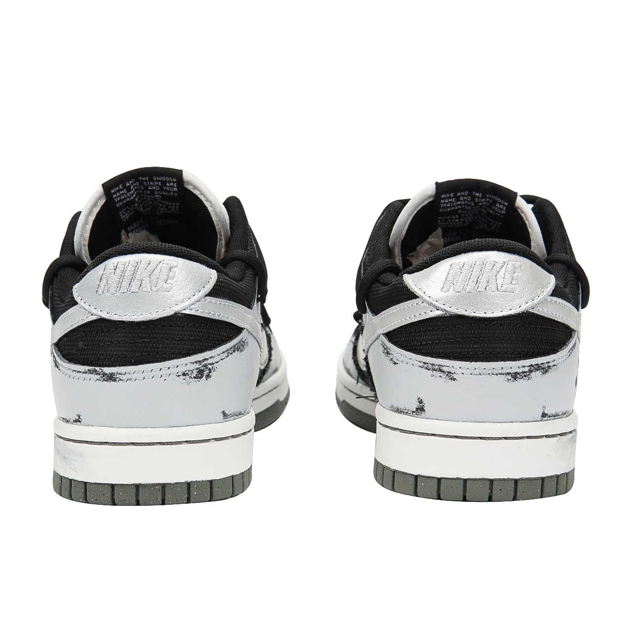 Purchase 【定製球鞋】Nike Dunk Low 實驗室 暗黑撲克 做舊髒髒鞋 高級灰 腰果花布 防滑耐磨 低幫 板鞋 男款 黑灰銀