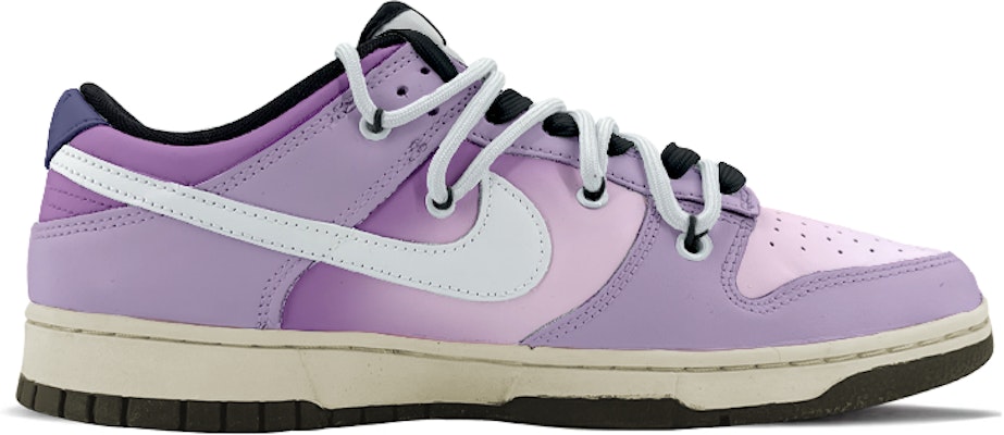【定制球鞋】Nike Dunk Low 解構鞋帶 Vibe風氧化做舊 特殊鞋盒 卡通笑臉 低幫 板鞋 GS 暗紫 Order 【定制球鞋】Nike Dunk Low 解構鞋帶 Vibe風氧化做舊 特殊鞋盒 卡通笑臉 低幫 板鞋 GS 暗紫